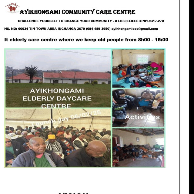 Ayikhongami Community care centre
