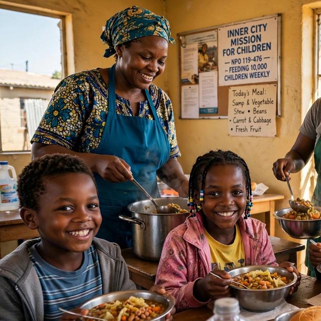 Help Inner City Mission for Children South Africa by Funding R500,000 or donating food parcels for Children