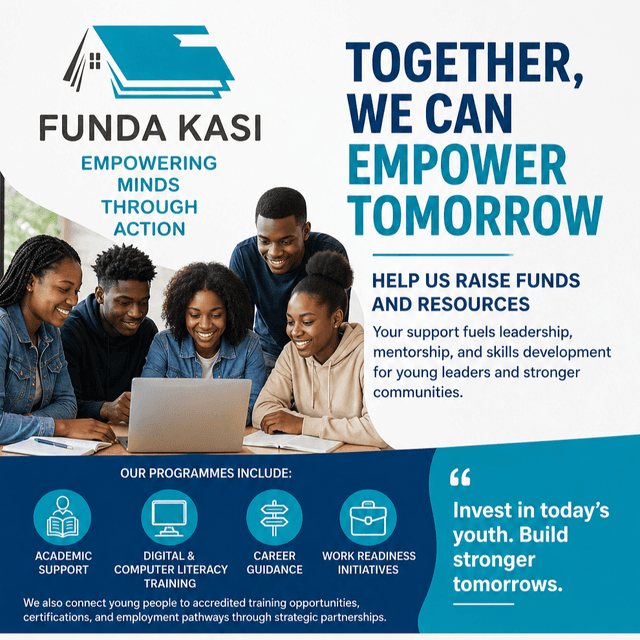 Help Funda Kasi by Donating for Educational Material for High School Learners
