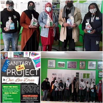 Gifting 100 School Girls from Strand Muslim School with Sanitary Pads and Care Packs