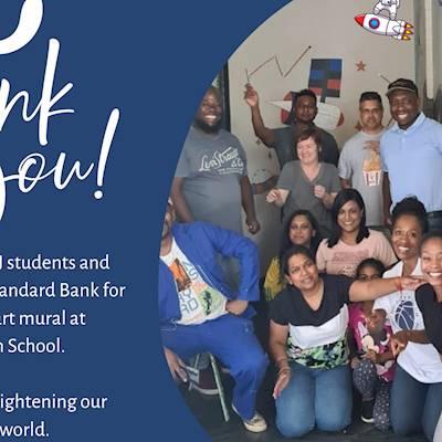 Mural Painting with Standard Bank team