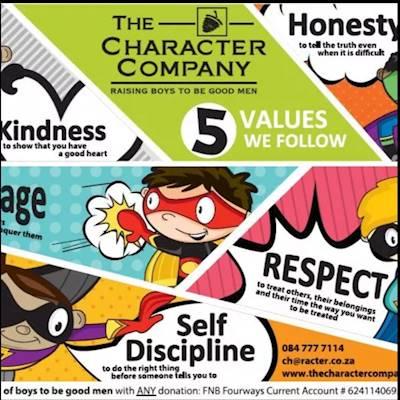 TO guide us in our MENtorship we focus on instilling particularly 5 values - Courage, Kindness, honesty, respect and self-discipline.
