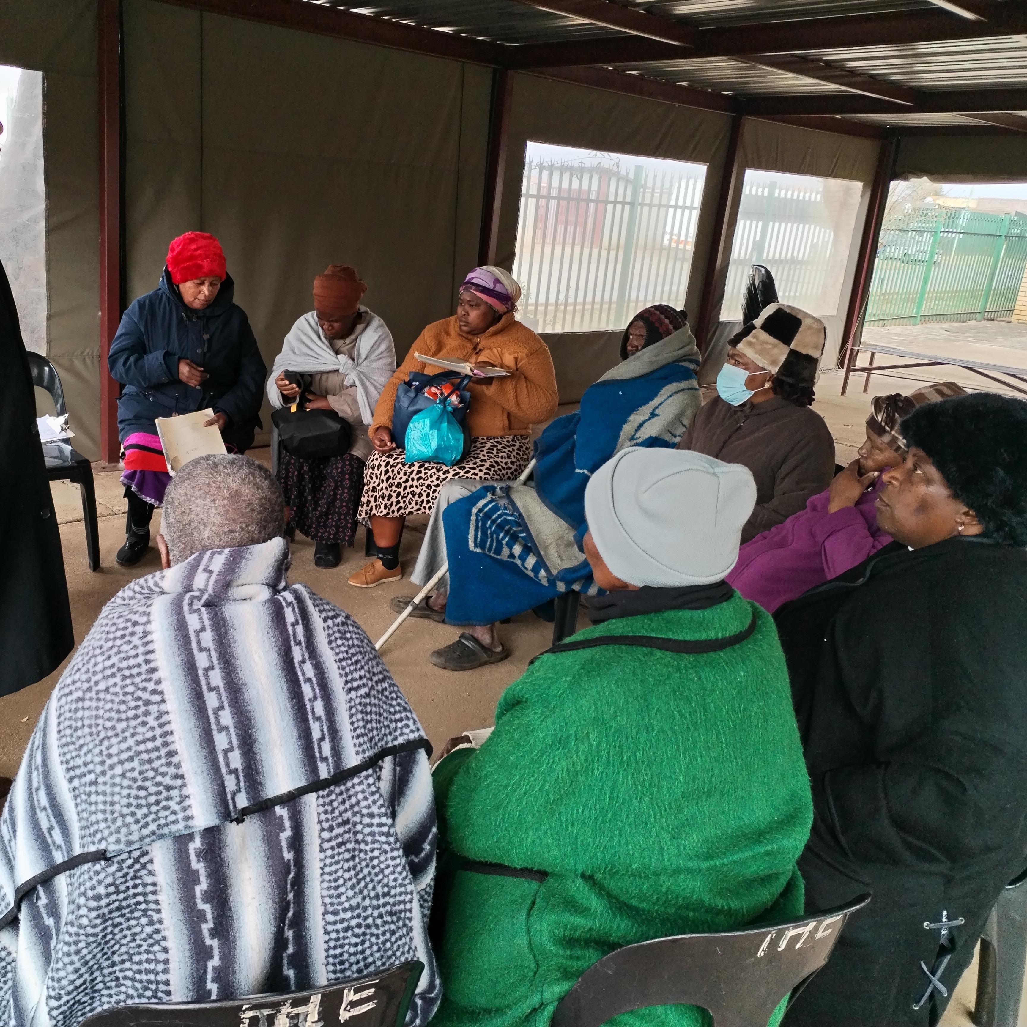 Monthly support group with primary caregivers