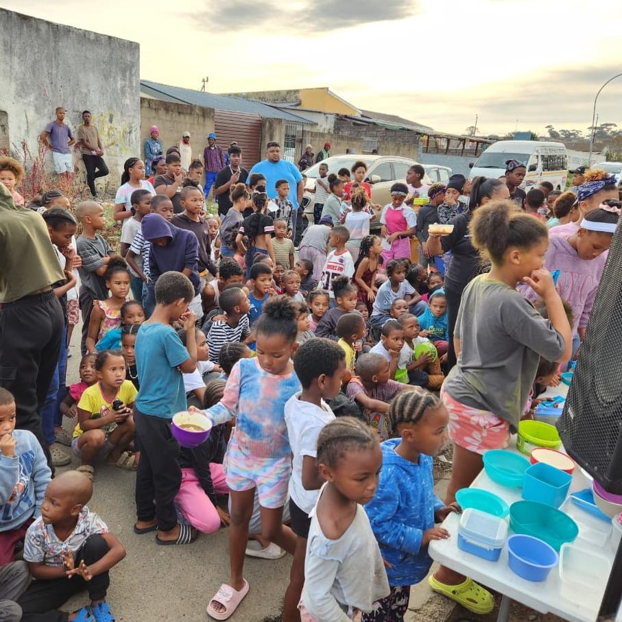 Pefferville, providing food to 300 children daily