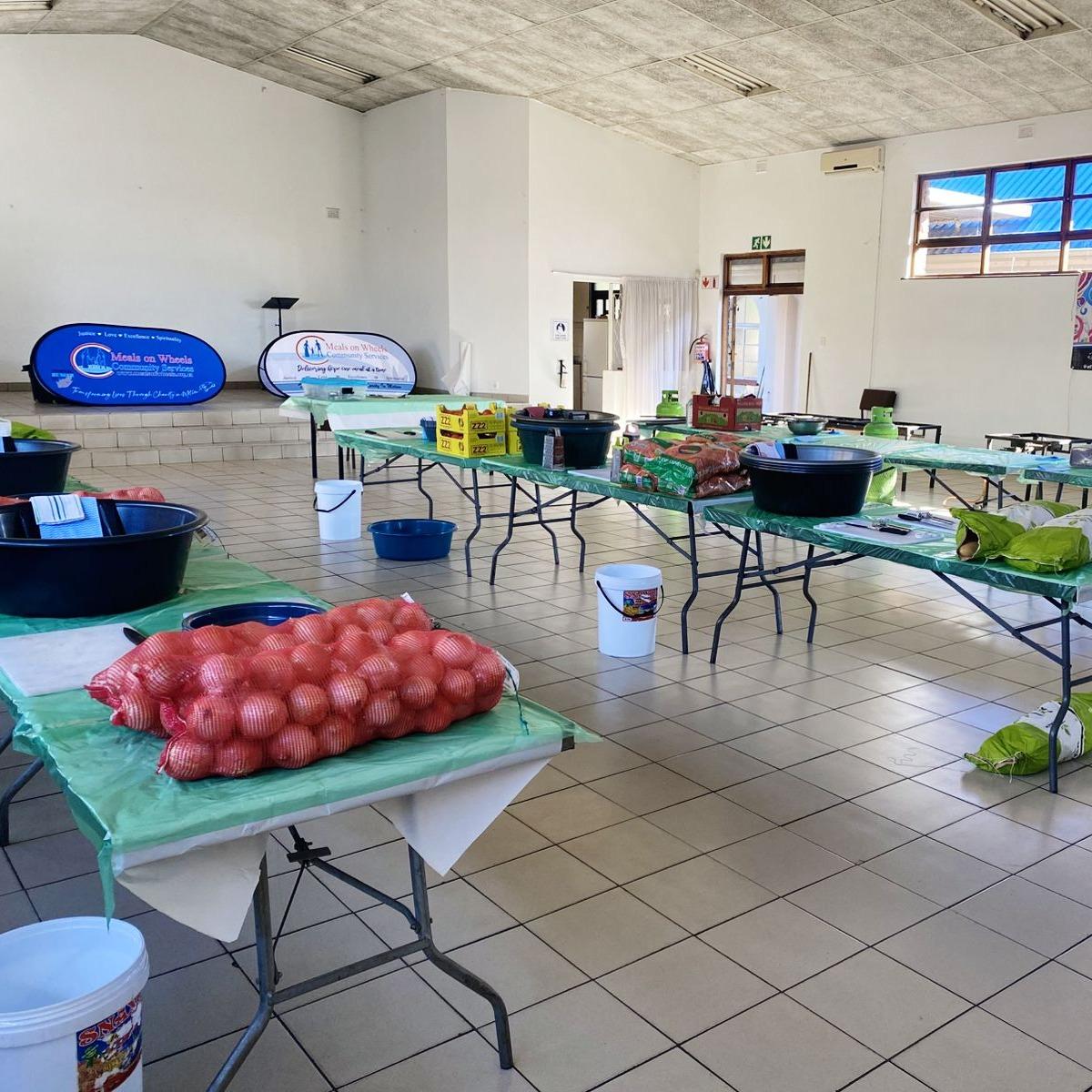 Cook-a-thon prep for 1000 meals on World Food Day.