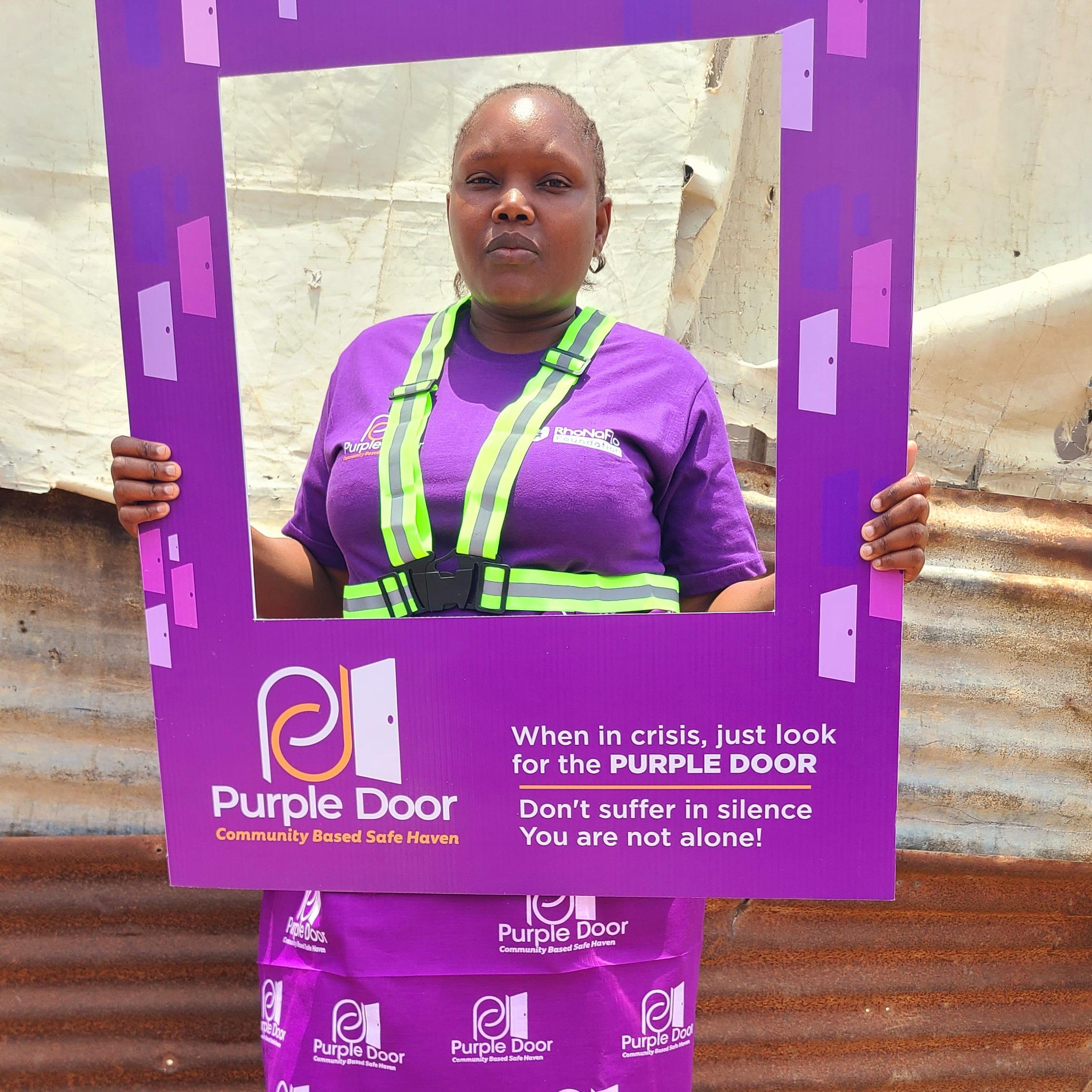 PURPLE DOOR PROGRAM: Our Lead Coordinator: THE PURPLE DOOR : Program provides safe havens—marked by signature PURPLE DOORS—for adolescent girls and young women (AGYW) aged 10–24, pregnant minors under the age of 18, and survivors of gender-based violence (GBV). It combines emergency shelter with holistic care, legal empowerment, and systemic advocacy to address gaps in healthcare, justice, and social support.