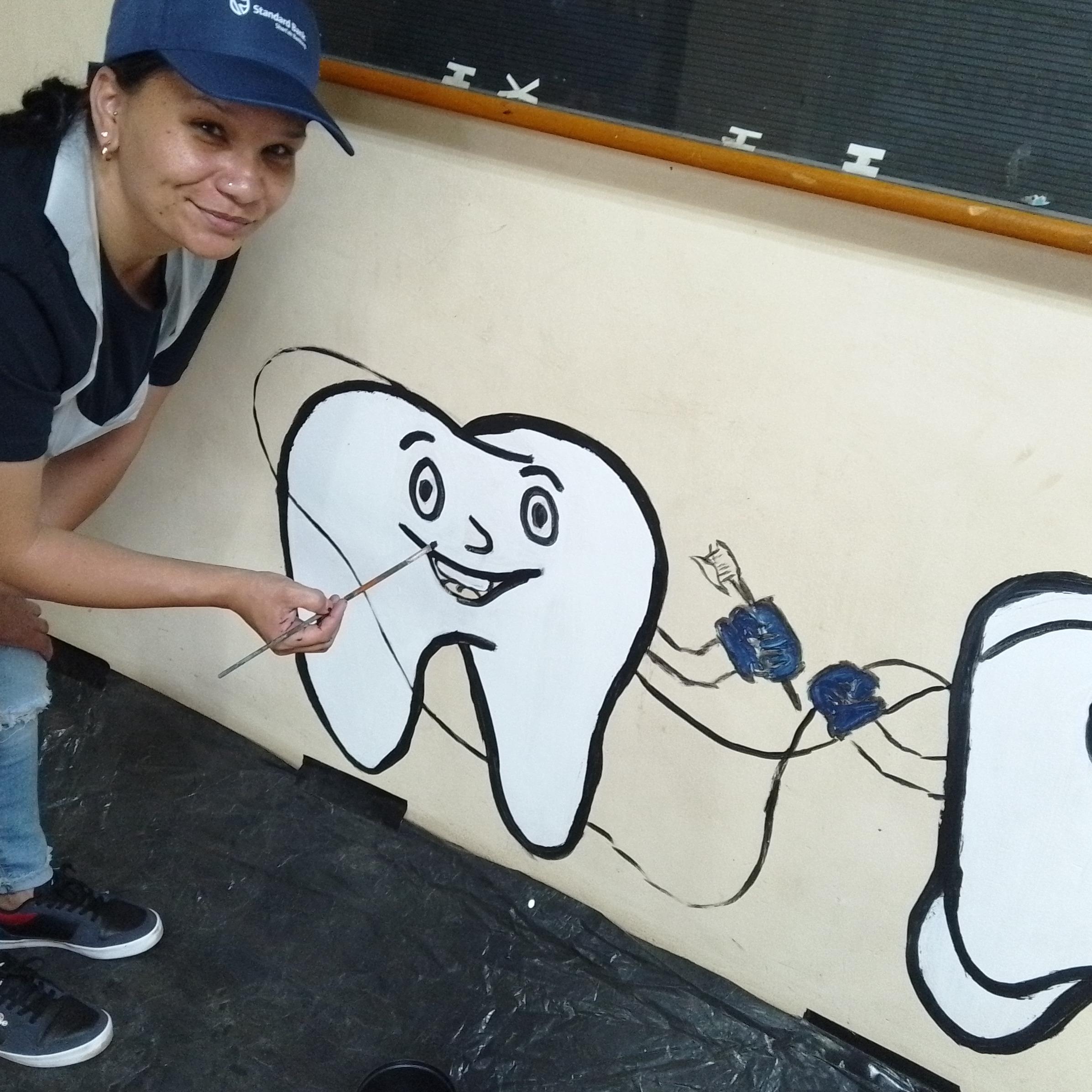 Care of teeth in a children's dental clinic