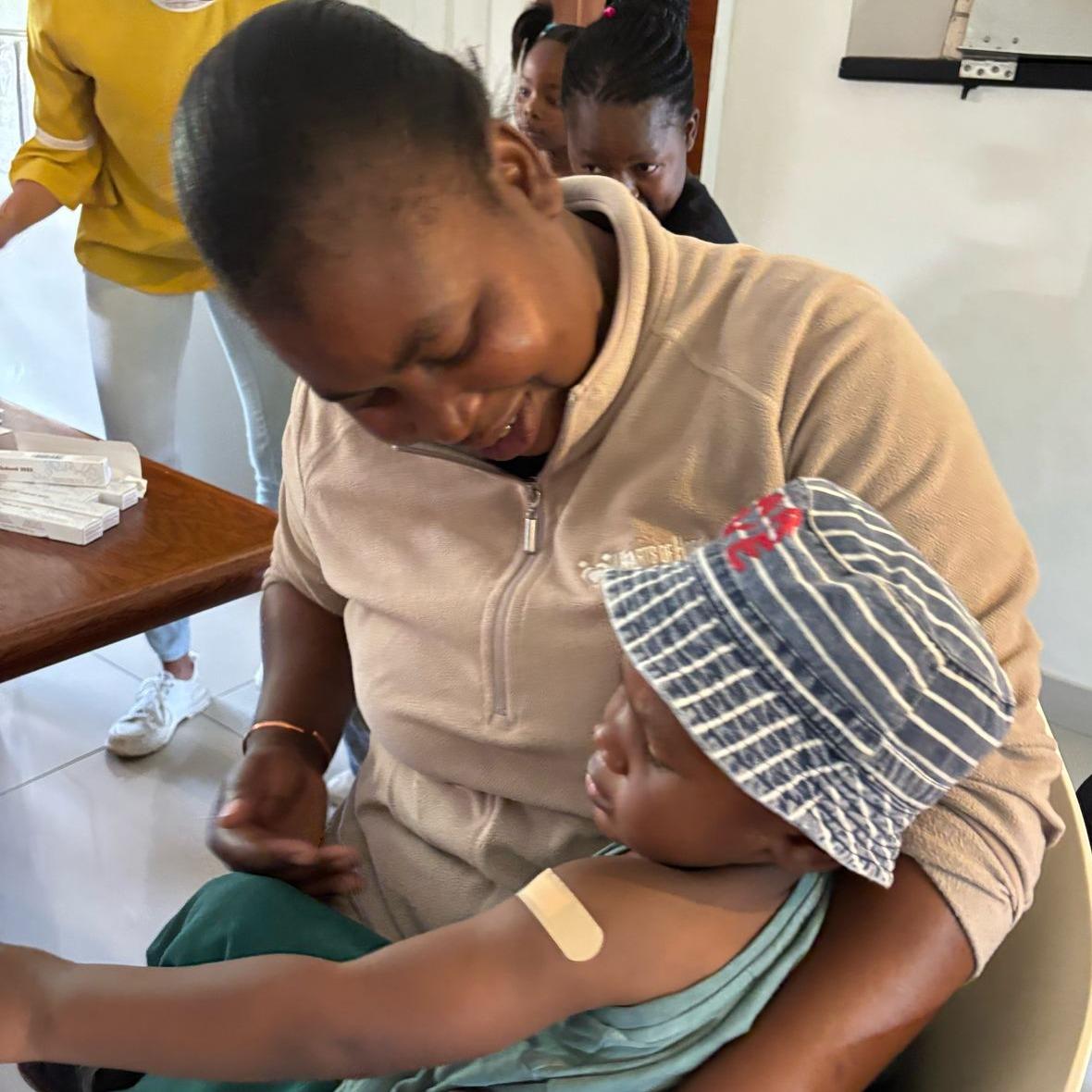 Love from Mom after getting the flu jab