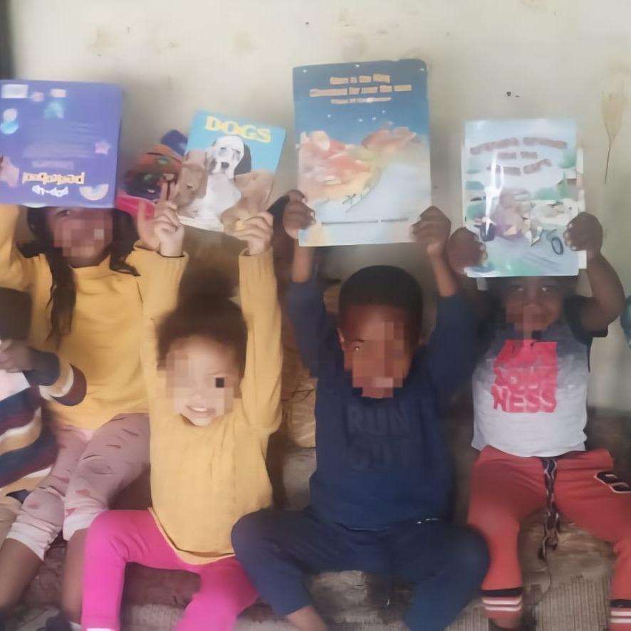 A local preschool which received preloved children's books which were donated at our charity shop - our way of paying it forward.