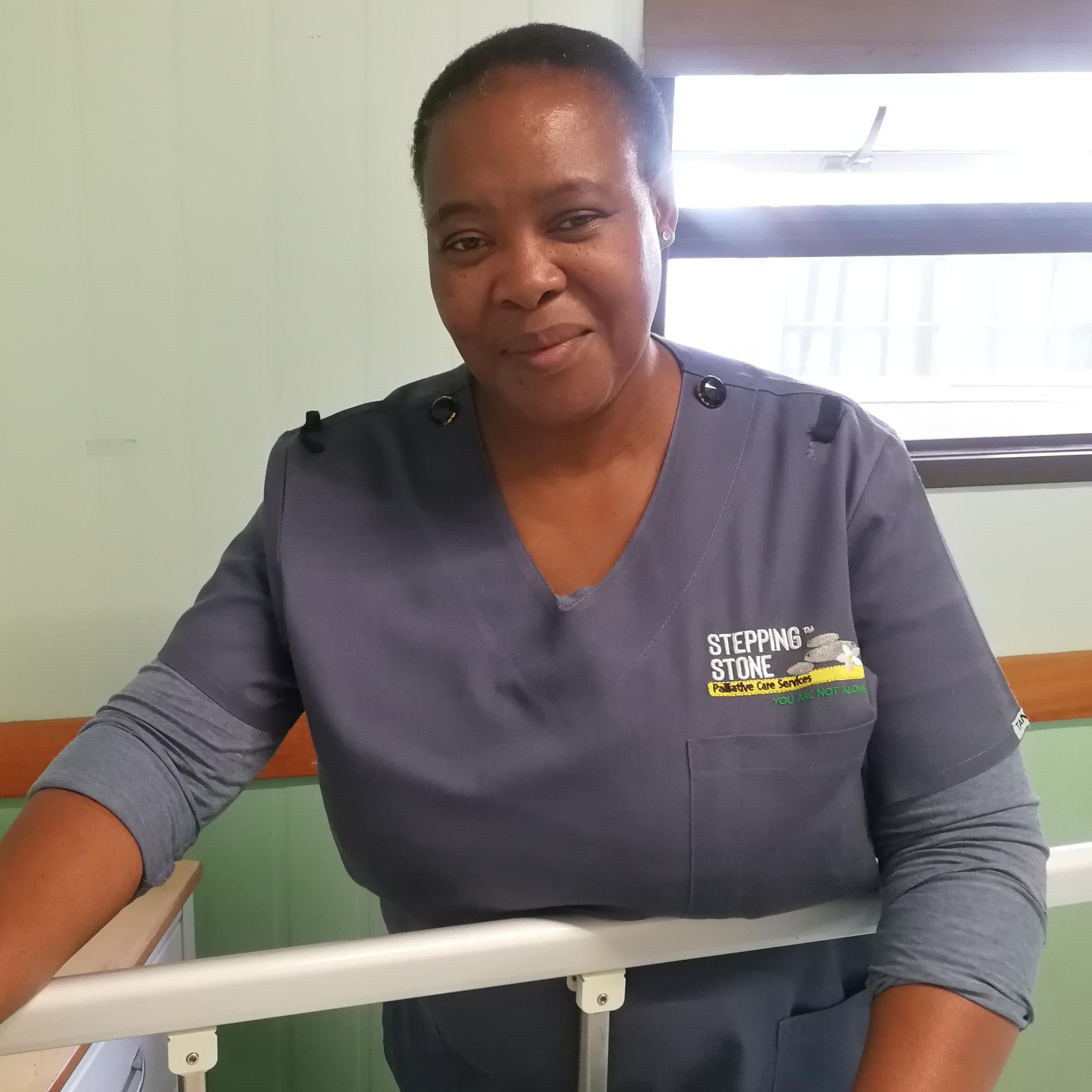 Our dedicated and passionate Community Nurse, Sr Nomsa Shaba, at work.