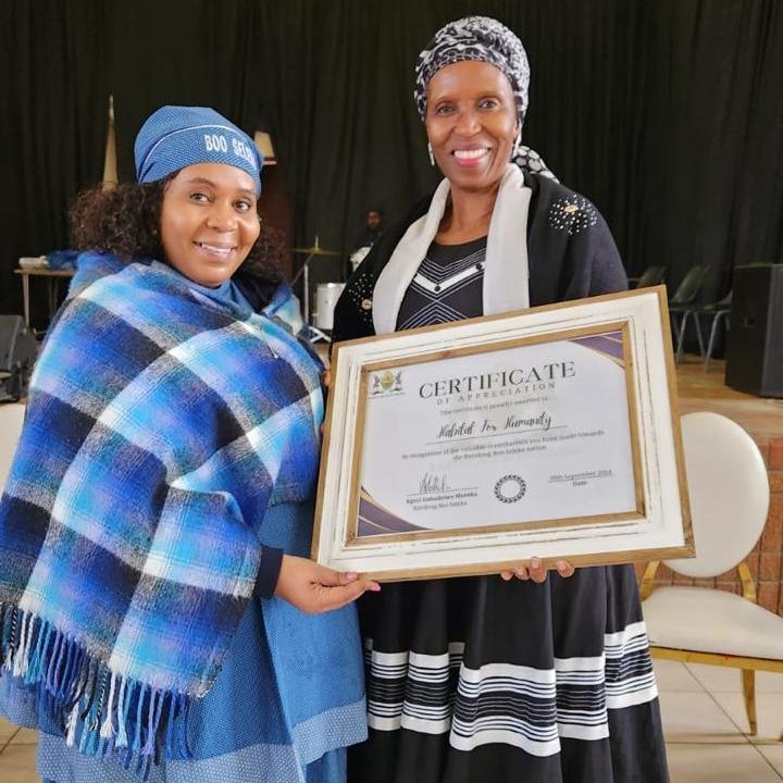 Honored to Be Recognised by Kgosi Moroka and the Barolong boo Seleka Tribe