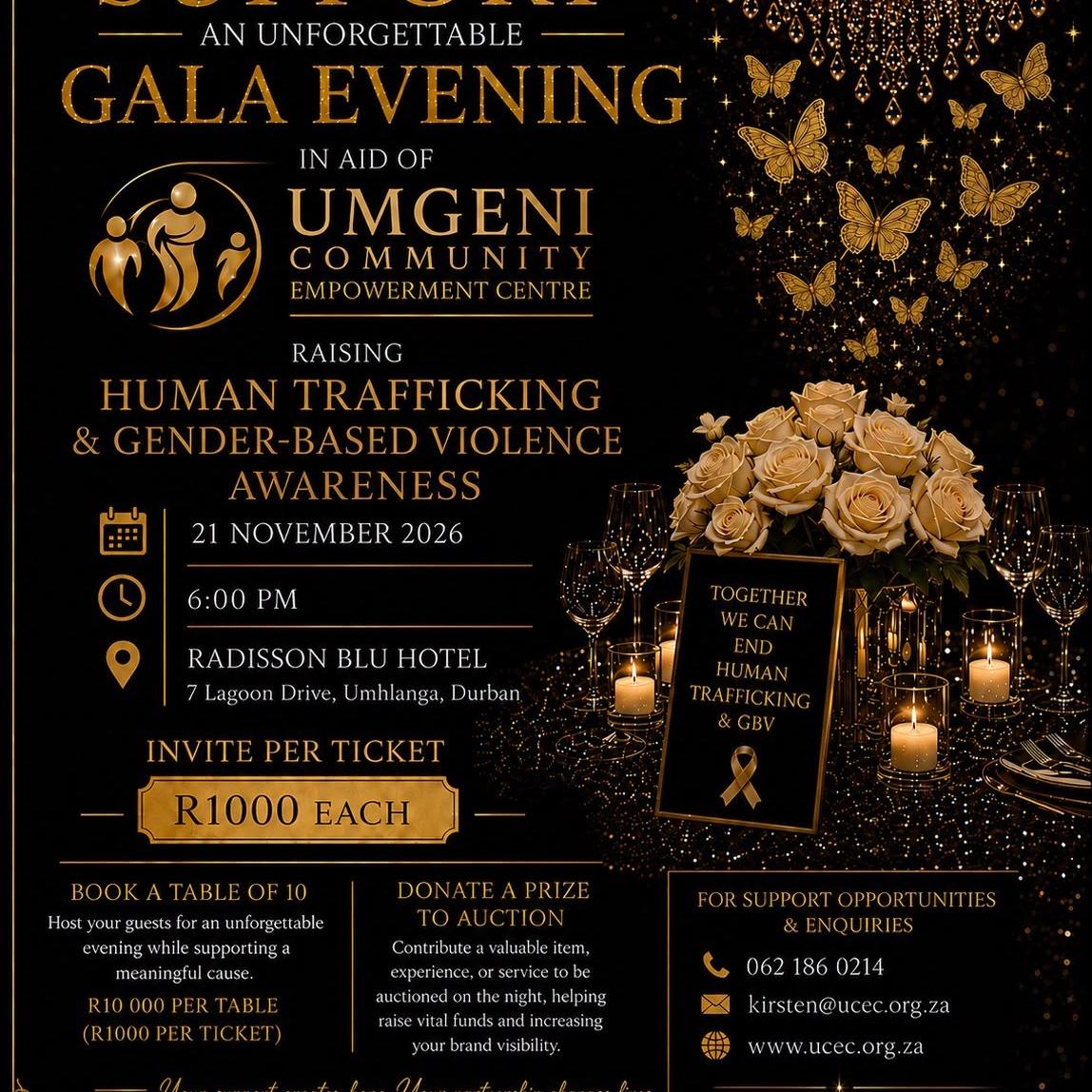 Gala Dinner Fundraising Event - Durban, 21 November 2026