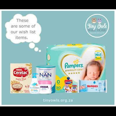 Help Tiny Owls Baby Home by donating towards consumable items  for the daily care of the babies.