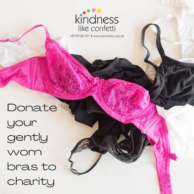 Help Kindness Like Confetti by donating your gently worn bras and panties for women and young ladies who can't afford their own
