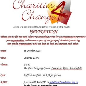 Charities4Change - Networking for NPO's in Gauteng