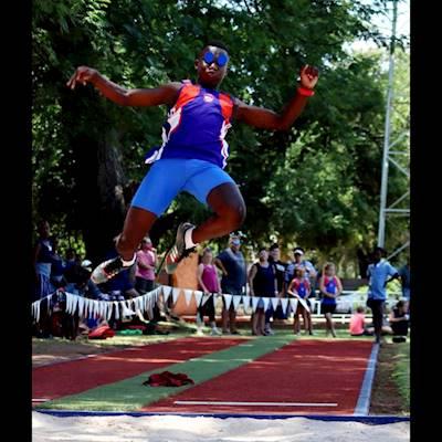 Our athlete in action