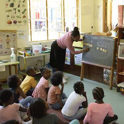 Our three pre-schools, Masi Educare, Chasmay Educare and Sunnydale Educare, care for over 300 children from the Masi community, providing them with quality, affordable early childhood education, from ages 18 months to 6 years of age. Our teachers (all members of the Masi community) are all provided with the necessary early childhood development certification needed to look after the children in their care. Children at these centres receive 2 cooked meals per day, as well as fruit. They also receive termly assessments ensuring that they are progressing, or to identify learning challenges. We aim for each child to leave our care with a firm foundation for future learning.