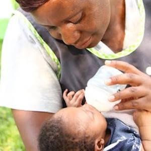 Bottle time for a baby in our home.