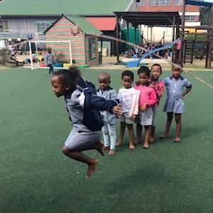Ball skills at Makabongwe