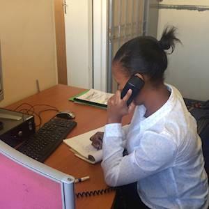 24 Hour Helpline Counsellor taking a call