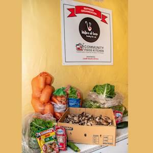 Donated to a community soup kitchen.