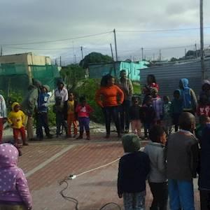 Running playgroup outreaches to children not in preschool, using the informal meeting places in Khayelitsha to connect with parents and caregivers.