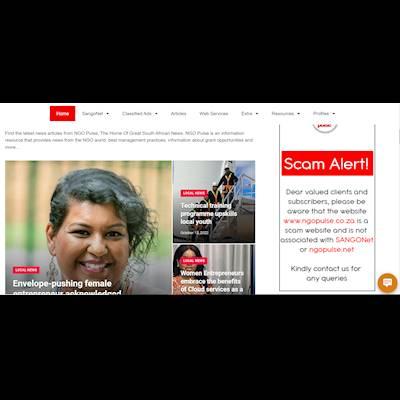 Help South African NGO Network (SANGONET) with 5 volunteers for Website Management