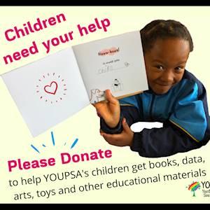 Help Youth Potential South Africa - YOUPSA by giving chidrens' books or book vouchers for disadvantaged rural children