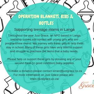 Help Just Grace NPC by donating baby clothes/supplies/toys for teenage moms in Langa Township