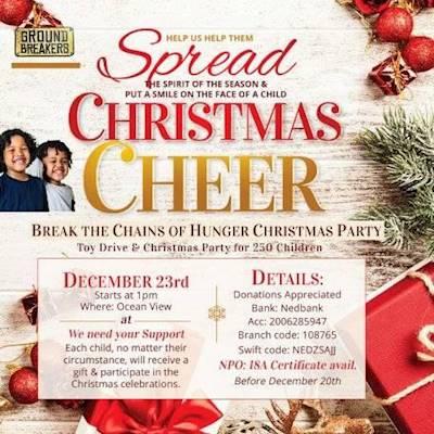 Help GROUNDBREAKERS by collecting good condition toys and soft toys for children as a Christmas gift