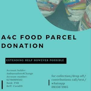 Help Ambassadors4Change by Donating food and sanitary essentials for for those in need