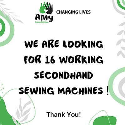 Help Amy Foundation, Formerly The Amy Biehl Foundation by donating 16 working secondhand sewing machines for our learners that wants to start their own businesses.