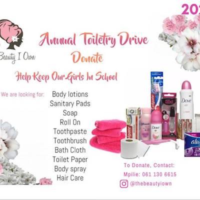 Help The Beauty I Own by Donating Toiletries for Our Annual Toiletry Drive #2024