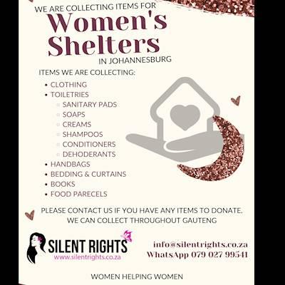 Help Silent Rights by Donating your unwanted items for women and children