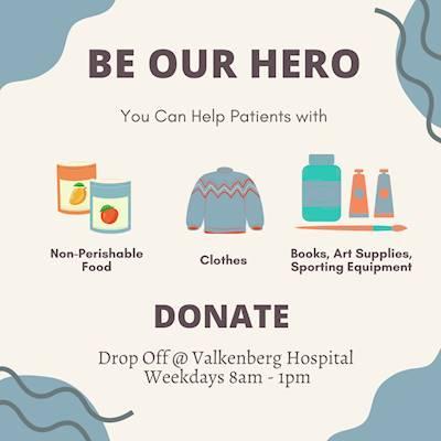 Help Friends of Valkenberg Trust by donating Household Items for The Friendly Shop at Valkenberg Hospital