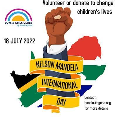 Help Boys & Girls Clubs of South Africa with 70 volunteers for children by giving 67 minutes for Mandela Day